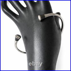 Bracelet Argent Massif 925 Ébène Poinçonné Fait Main Artisan Touareg 28g