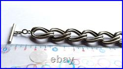 Bracelet Argent Massif Maille Gourmette Poinçon Crabe Vintage 97g