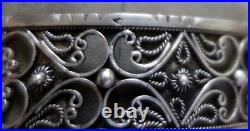 Bracelet En Argent Massif Berbère Kabyle Filigrane Poinçon Crabe Ancien