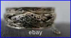 Bracelet En Argent Massif Berbère Maroc Orientaliste Poinçon Crabe