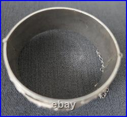 Bracelet En Argent Massif Berbère Maroc Orientaliste Poinçon Crabe
