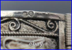 Bracelet En Argent Massif Berbère Maroc Orientaliste Poinçon Crabe