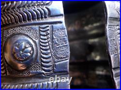 Bracelet Ethnique avec poinçons Argent Massif Berbère Afrique du Nord 120g