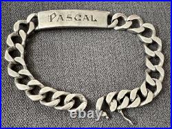 Bracelet Gourmette Pascal En Argent Massif Poinçon Crabe