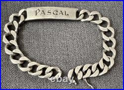 Bracelet Gourmette Pascal En Argent Massif Poinçon Crabe