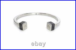Bracelet Jonc Argent Massif 925 Poinçon Signé Tifinagh Ajustable Homme / Femme