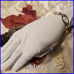 Bracelet Vintage Artisan Argent 925 Fermoir Cabillot Poinçon 20cmx22mm 44,4 G