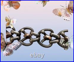 Bracelet ancien argent Massif vermeil unisexe 1900 Poinçon sanglier France