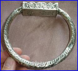 Bracelet de cheville tunisien ethnique argent massif poinçon SEKKA (900/1000)