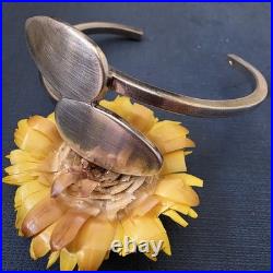 Bracelet jonc moderniste Argent massif Poinçon Crabe 24,3g