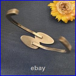 Bracelet jonc moderniste Argent massif Poinçon Crabe 24,3g