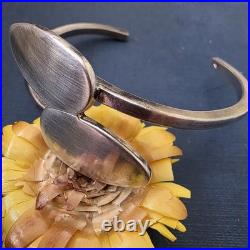 Bracelet jonc moderniste Argent massif Poinçon Crabe 24,3g