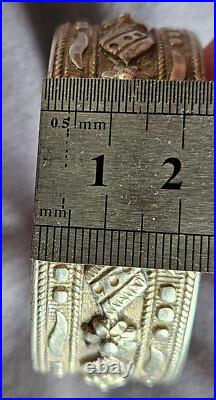 Bracelet manchette XIXème en argent massif Poinçon Minerve & orfèvre 90,3 Gr