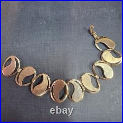 Bracelet moderniste vintage en argent 835 Poinçonné OLI