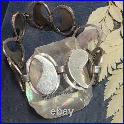Bracelet moderniste vintage en argent 835 Poinçonné OLI