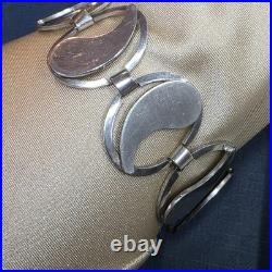 Bracelet moderniste vintage en argent 835 Poinçonné OLI