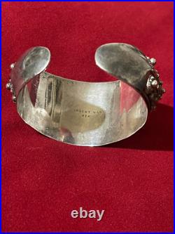 Bracelet orientaliste femme vintage argent massif poinçon et signature
