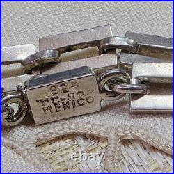 Bracelet vintage en argent massif Taxco Mexique poinçonné 925 TD-92