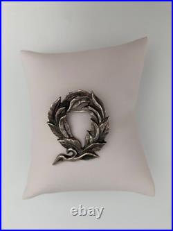 Broche Ancienne Argent 925b Millièmes 12 Gramme Ajouree Feuillage Poincons W992