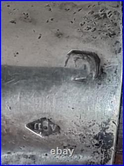 CANNE DE MARCHE ART DÉCO POMMEAU EN ARGENT MASSIF Poinçon MINERVE Palissandre