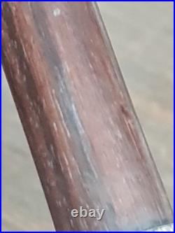 CANNE DE MARCHE ART DÉCO POMMEAU EN ARGENT MASSIF Poinçon MINERVE Palissandre