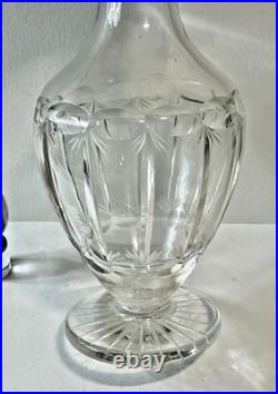 CARAFE ARGENT MASSIF ET CRISTAL 2 BECS VERSEURS POINÇON MINERVE 1er TITRE