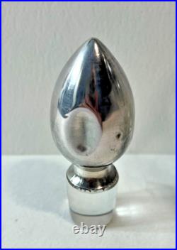 CARAFE ARGENT MASSIF ET CRISTAL 2 BECS VERSEURS POINÇON MINERVE 1er TITRE