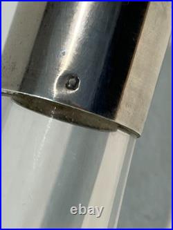 CARAFE ARGENT MASSIF ET CRISTAL 2 BECS VERSEURS POINÇON MINERVE 1er TITRE