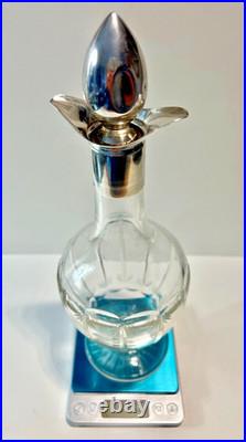 CARAFE ARGENT MASSIF ET CRISTAL 2 BECS VERSEURS POINÇON MINERVE 1er TITRE