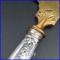 COUVERTS DE SERVICE À GLACE ARGENT MASSIF Poinçon Minerve À Servir Louis XVI