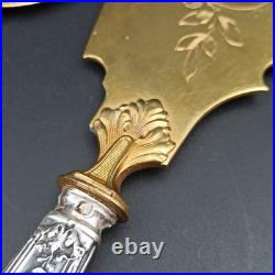 COUVERTS DE SERVICE À GLACE ARGENT MASSIF Poinçon Minerve À Servir Louis XVI