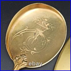 COUVERTS DE SERVICE À GLACE ARGENT MASSIF Poinçon Minerve À Servir Louis XVI