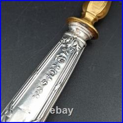 COUVERTS DE SERVICE À GLACE ARGENT MASSIF Poinçon Minerve À Servir Louis XVI