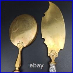 COUVERTS DE SERVICE À GLACE ARGENT MASSIF Poinçon Minerve À Servir Louis XVI