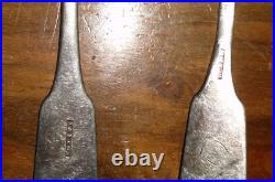 COUVERTS EN ARGENT MASSIF Sterling poinçon J&I Cox, 18 ème