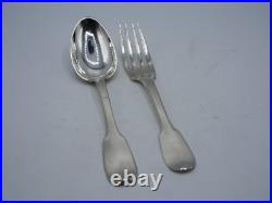 COUVERT DE TABLE EN ARGENT MASSIF POINCON 1 ER COQ AURILLAC et TARBES 1809