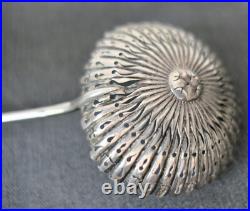 CUILLÈRE À SAUPOUDRER EN ARGENT MASSIF POINÇON MINERVE 19ème STYLE LOUIS XVI