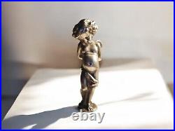 Cachet en Argent Angelot Debout Poinçon Minerve Cachet en Argent Angelot Debout Poinçon Minerve