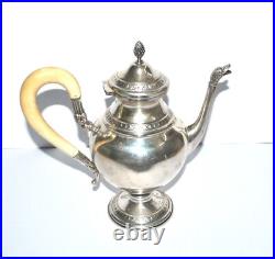 Cafetière EMPIRE col de cygne ARGENT MASSIF Silver poinçon 800 480gr Cafetière EMPIRE col de cygne ARGENT MASSIF Silver poinçon 800 480gr