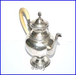 Cafetière EMPIRE col de cygne ARGENT MASSIF Silver poinçon 800 480gr Cafetière EMPIRE col de cygne ARGENT MASSIF Silver poinçon 800 480gr