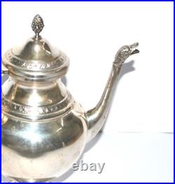 Cafetière EMPIRE col de cygne ARGENT MASSIF Silver poinçon 800 480gr Cafetière EMPIRE col de cygne ARGENT MASSIF Silver poinçon 800 480gr