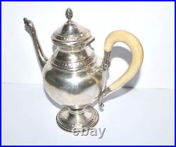 Cafetière EMPIRE col de cygne ARGENT MASSIF Silver poinçon 800 480gr Cafetière EMPIRE col de cygne ARGENT MASSIF Silver poinçon 800 480gr