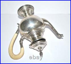 Cafetière EMPIRE col de cygne ARGENT MASSIF Silver poinçon 800 480gr Cafetière EMPIRE col de cygne ARGENT MASSIF Silver poinçon 800 480gr