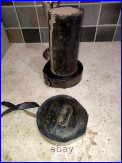 Calice d'église bol argent massif poinçon Coq Fin XIX ème Pied en bronze argenté