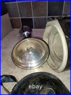 Calice d'église bol argent massif poinçon Coq Fin XIX ème Pied en bronze argenté