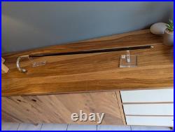 Canne argent 800 Art Nouveau bec de corbin poinçon monogramme