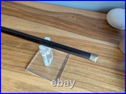 Canne argent 800 Art Nouveau bec de corbin poinçon monogramme