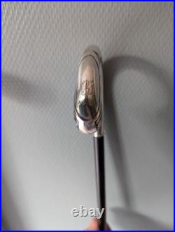 Canne argent 800 Art Nouveau bec de corbin poinçon monogramme