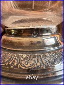 Carafe Cristal Taillé & Argent Massif Poinçon Minerve Silver & Crystal