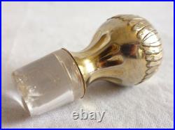 Carafe à liqueur cristal de Baccarat & argent massif doré poinçon Minerve